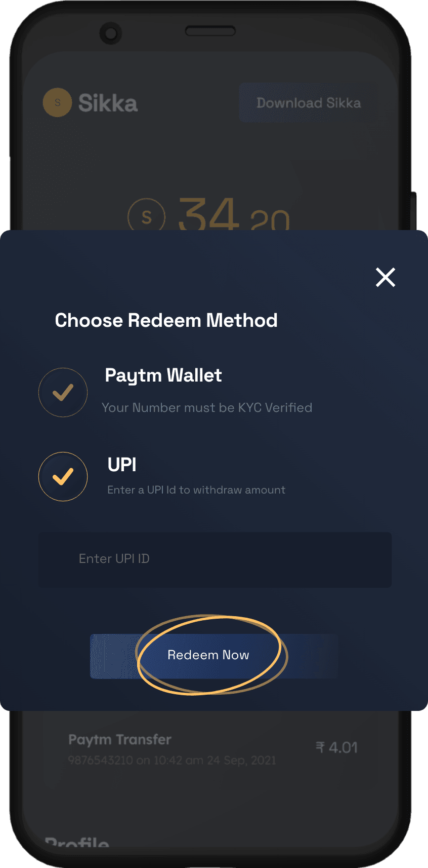 Redemption policy Redemption policy